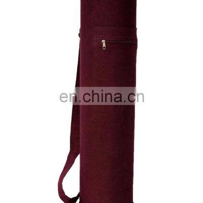 Plain Solid Colored Drawstring or Zippered with adjustable strap Yoga Mat Bag