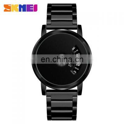 Skmei 1260 Personality Men Quartz Watch Customized Logo Calendar Luxury Steel Minimalist OEM Wristwatch