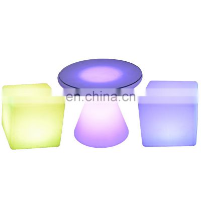 led seating mobile bar lumineux cubo led tables glow patio furniture event party rental square chair
