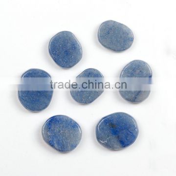 Wholesale blue Semi-Precious Stone Crafts Round & oval palm stone