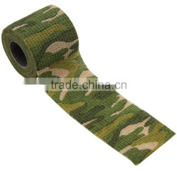Hot Selling 5m*5cm Cohesive Woodland Camo Wrap Rifle/Gun Hunting Camouflage Stealth Tape