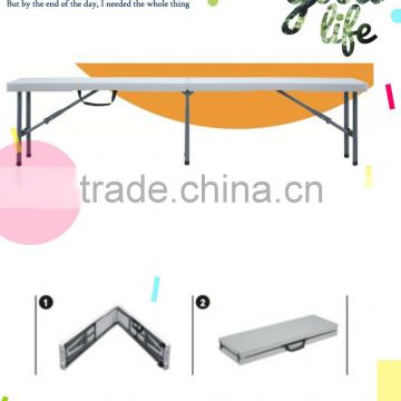 183 folding bench resine with the steel structure