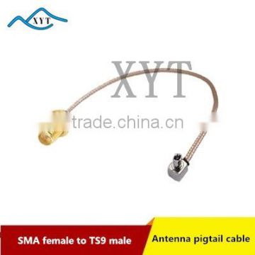 Factory Price TS9 male to SMA female for huawei 3g modem Extension cable