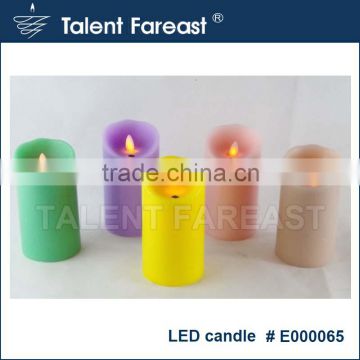 Pillar shaped 3% fragrance added voice control led candle light 143mm hight