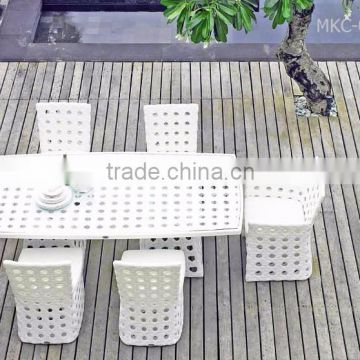 Wicker Rattan Dining Table Set - Synthetic Rattan Dining Set Outdoor Furniture
