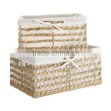 Hot sale Water hyacinth storage basket/ Wicker Basket/ wicker box/ water hyacinth storage box