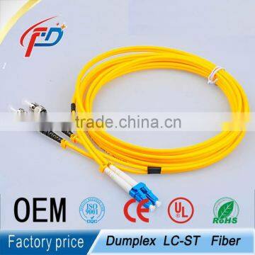 singlemode duplex 2 cores LC/ups-ST/ups fiber optic patch cord in communication