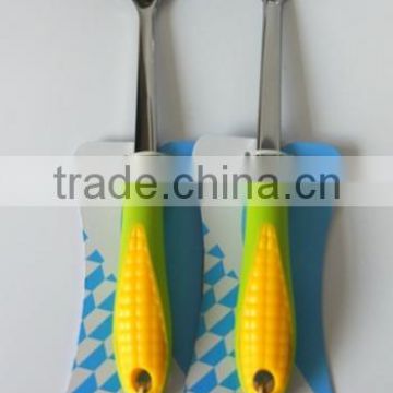 new plastic corn handle stainless steel kitchen utensil gravy ladle tasting ladle