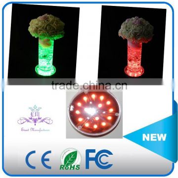 Acrylic 4 inch round single color table centerpieces decorative lights for weddings