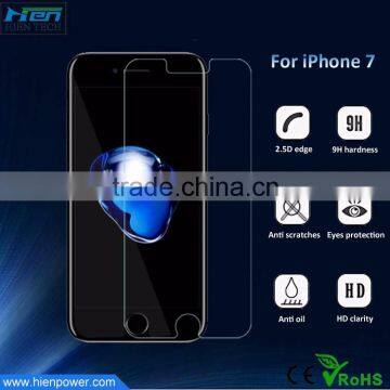 factory price high transparency high response glass screen protector for iphone 7