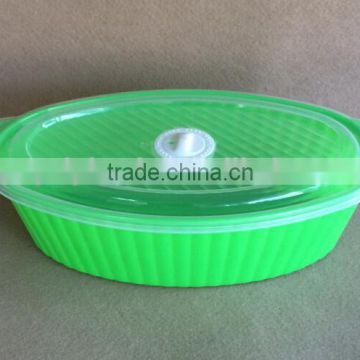 Plastic food storage container oval #TG10782