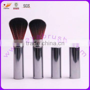 Retractable Synthetic Hair Makeup Brush With Red Color