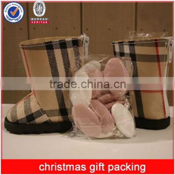 cute shoes shape irregular christmas promotion gift packing