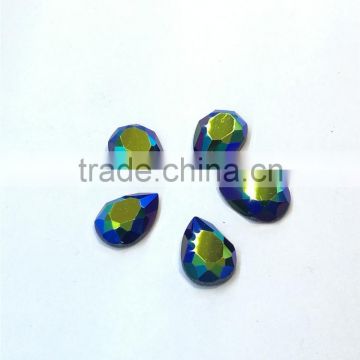 tear drop special AB crystal flat back pendant glass beads for jewelry making