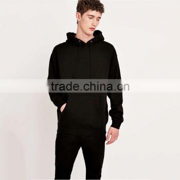 Custom wholesale solid color black hoodie blank high quality hoodies
