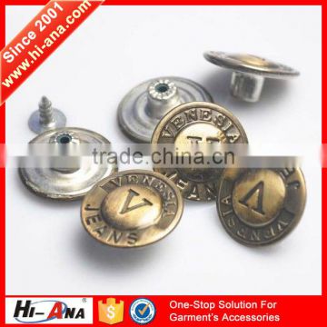 hi-ana button3 Familiar in oem odm factory Guangzhou buttons for jeans