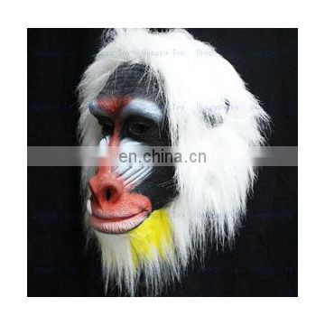 2013 popular festival rhythms Carnival Entertainment Props Full face Plush rubber latex baboon mask for Carnival