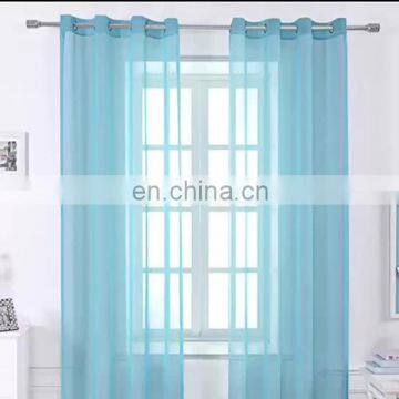 Latest custom ready made voile polyester fabric hotel curtain in stock