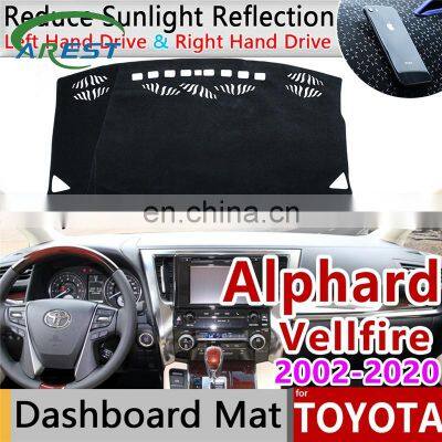 for Toyota Alphard Vellfire 10 20 30 2002~2020 AH10 AH20 AH30 Anti-Slip Mat Dashboard Cover Pad Sunshade Dashmat Car Accessories