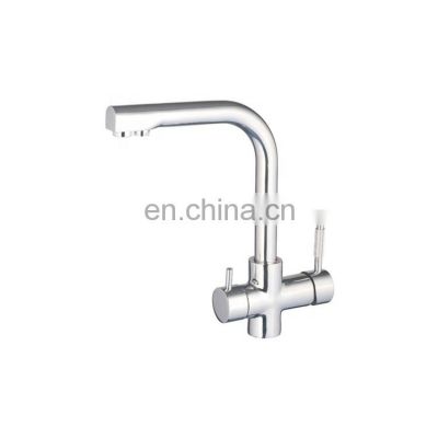 Deck Mounted Chrome Bathroom Faucets Wash Basin Hot Cold Water Mixer Tap