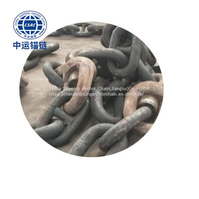 102mm Black Painted floating wind power platform  studless link anchor chain