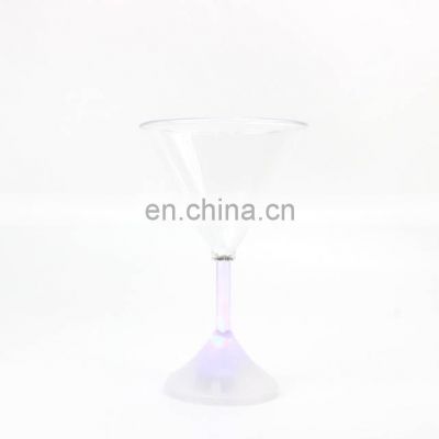 New Arrival Design LED Light Up Flashing Plastic Martini Cocktail Glasses