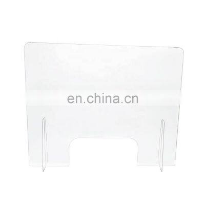Acrylic sneeze guard plexiglass barrier for counter office cashier protective