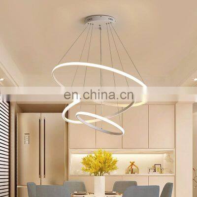 Good Price Interior Decoration Circle Rings Acrylic Modern LED Chandelier Lamp