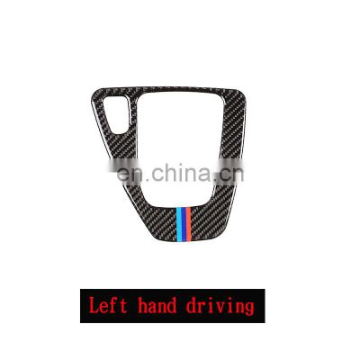 For BMW E90 E92 3 Series 2005-2012 Interior Trim Carbon Fiber Gear Shift Control Panel Cover Stickers LHD RHD accessories