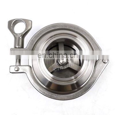 Sanitary Stainless Steel Tri Clamp Check Valve Food Processing