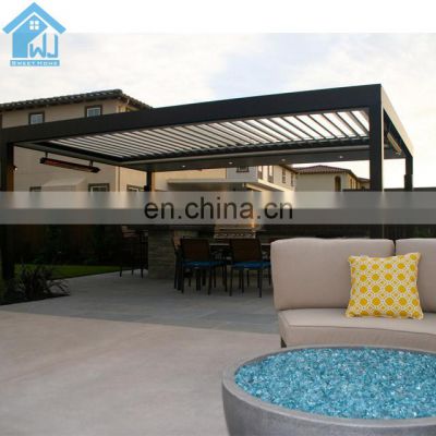Flat Gazebo Outdoor Patio Roofing Design Motorised Aluminium Pergola aluminum pergola manufacturer guangzhou