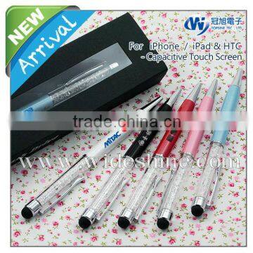 Crystal bling crystal stylus pen for smartphone touch pen