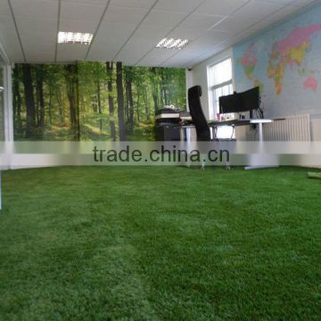 Anti-Slip Indoor Home fake turf grass With Green Olive Color