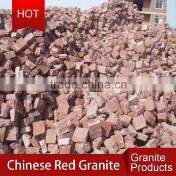 Cheap Granite Ocean Red Paving Stone Cubes