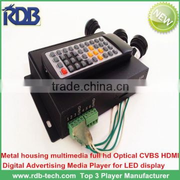 RDB Metal housing multimedia full hd Optical CVBS HDMI Digital Advertising Media Player for LED display DS005-50