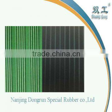 Fine and wide ribbed rubber sheet