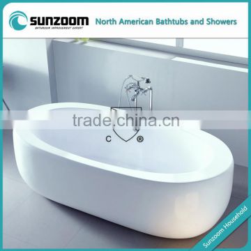SUNZOOM elliptical acrylic free standing,white freestanding bathtub,upc bath