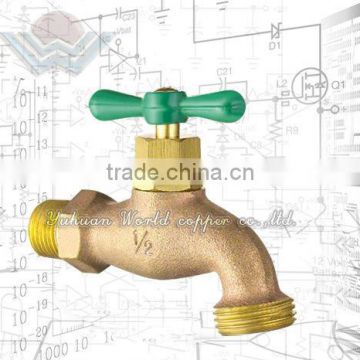 Tee Handle brass water faucet With Male Threaded Ends/ Bibcock