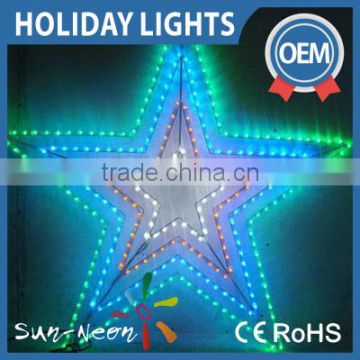 Christmas Tree Decoration Holiday Motif Light 2d Star Motif Led Lighting