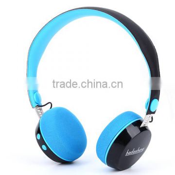 Fashion design bluetooth kid headset over ear bluetooth stereo headphone with metal headband & microphone