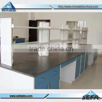 Biology Or Chemistry Laboratory Furniture Floor Mounted Full Steel Workbench For School or Industrial