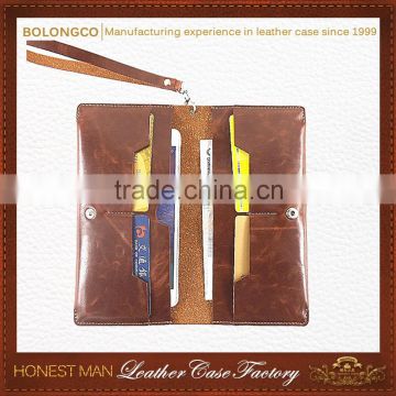 Compatible Brand Soft Customized Dual Leather Phone Pouch