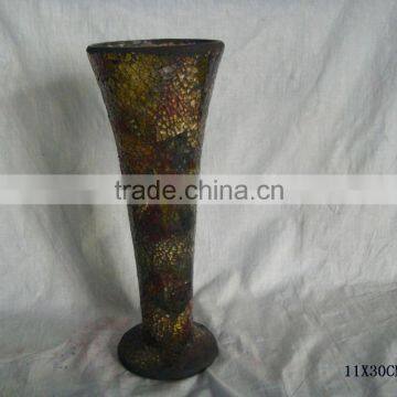 MOSAIC GLASS VASE IN D11 X H 30CM