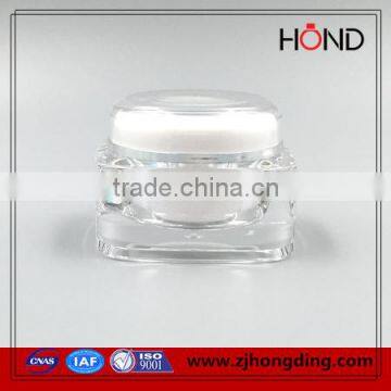 transparent plastic sqaure cream jar with all color available