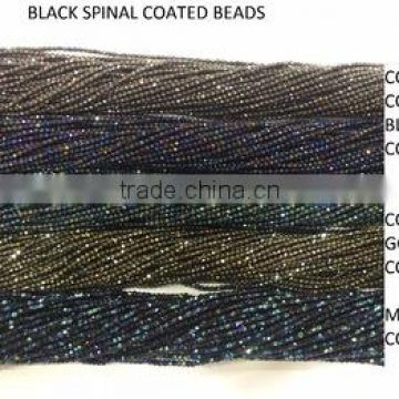 Top Quality Diamond Cut Faceted Black Spinel Coated Beads; Coffee Coated, Blue Coated, Green Coated, Golden Coated,Mystik Coated