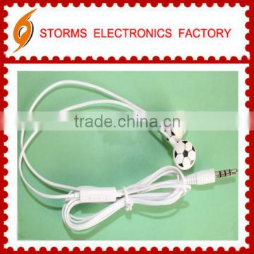 Promotion football shape headphone in ear &earbud with micro for girl gift