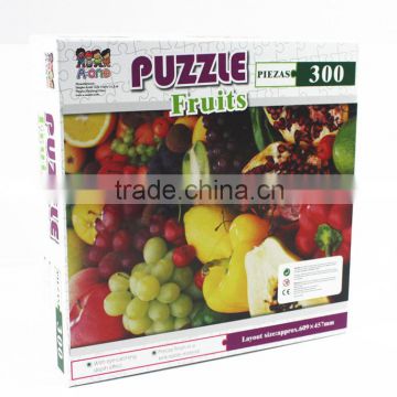 Paper Jigsaw Puzzle 300pcs Customized Friut Designs