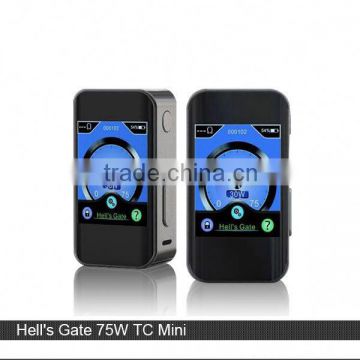 Hells gate 75watt 2inch tft screen box mod hell's gate 75w TC mini with hollow point box mod