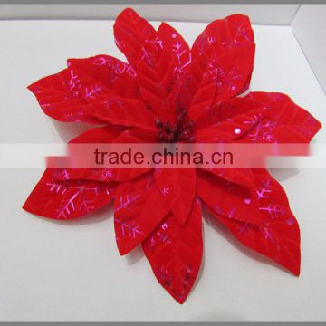 2014 top selling artificial christmas silk flowers for christmas flower decoration(AM-F-02)