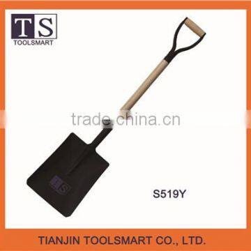 camping spade steel garden shovel with wooden handle